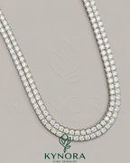 Six mm VVS1 moissanite diamond sterling silver tennis chain by Kynora Jewels, 18-inch hiphop link jewelry.