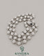 Sterling silver 7mm VVS1 moissanite diamond hip-hop chain with custered ball design by Kynora Jewels.