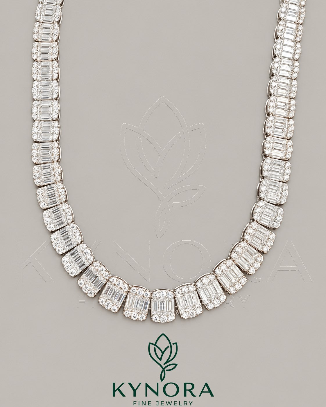 8.5 MM VVS1 Moissanite Diamond 925 Sterling Silver Eternity Tennis Chain Secondary image