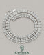 8.5 mm VVS1 Moissanite diamond sterling silver tennis necklace with a hip-hop chain style by Kynora Jewels.