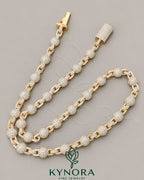 Kynora Jewels 18-inch rose gold hiphop chain with fully iced-out 9mm moissanite clustered ball chain in sterling silver.