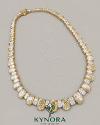 Canary yellow 925 sterling silver moissanite diamond tennis necklace, hip-hop chain style by Kynora Jewels
