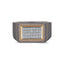 Men's rectangular pave moissanite signet ring in 10k gold and titanium, featuring a bold design and sparkling gemstones.