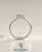 Vintage Pear Moissanite Milgrain Bezel Engagement Ring in 925 Silver