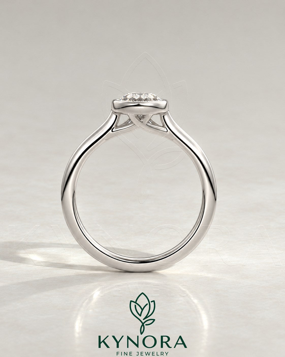 Vintage Pear Moissanite Milgrain Bezel Engagement Ring in 925 Silver