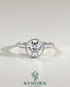 Vintage Round Moissanite Milgrain Bezel Engagement Ring in 925 Silver
