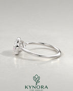 Vintage Round Moissanite Milgrain Bezel Engagement Ring in 925 Silver