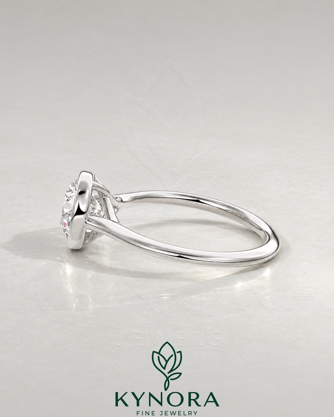 Vintage Round Moissanite Milgrain Bezel Engagement Ring in 925 Silver