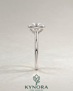 Vintage Round Moissanite Milgrain Bezel Engagement Ring in 925 Silver