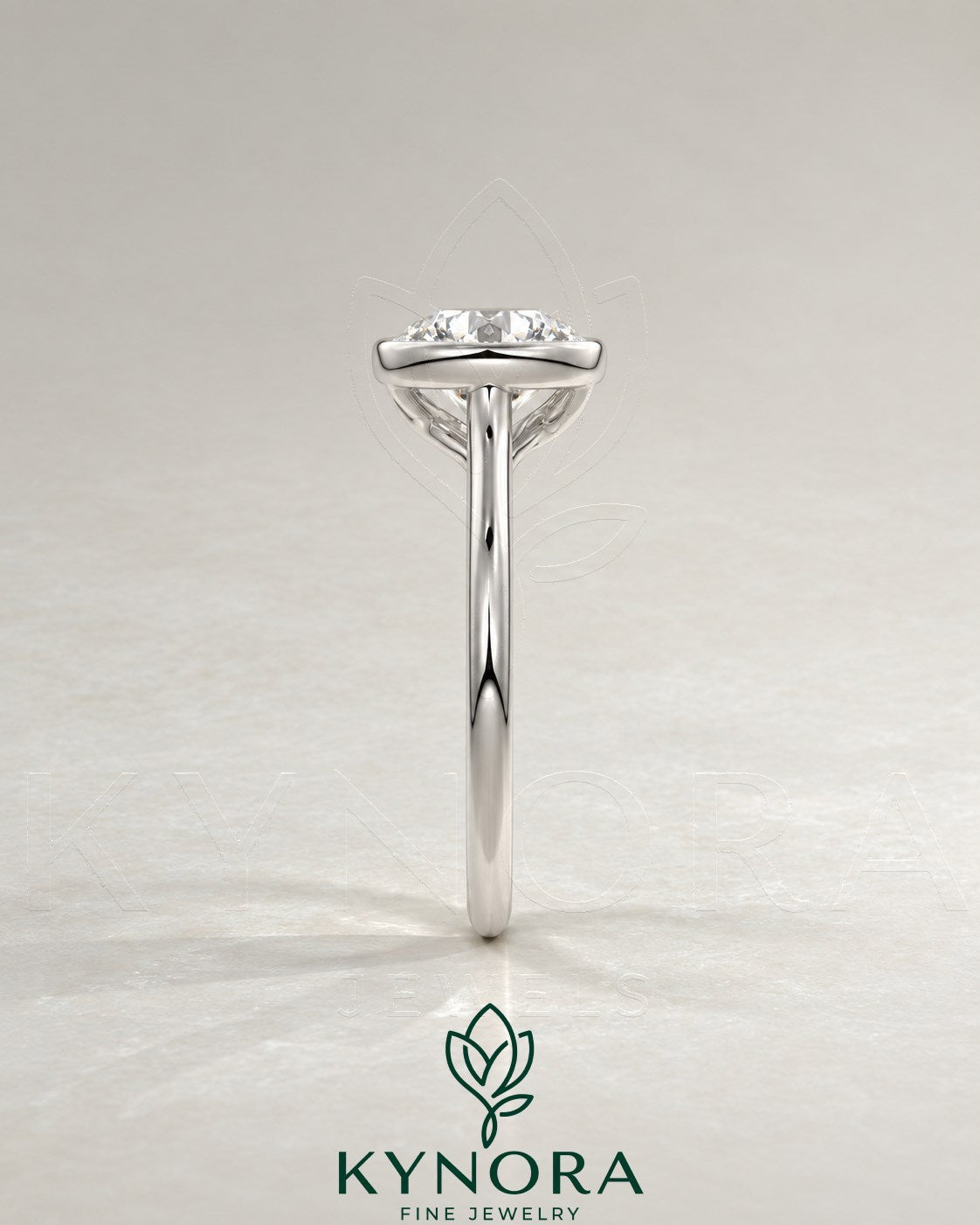 Vintage Round Moissanite Milgrain Bezel Engagement Ring in 925 Silver