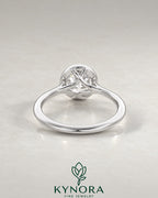 Vintage Round Moissanite Milgrain Bezel Engagement Ring in 925 Silver