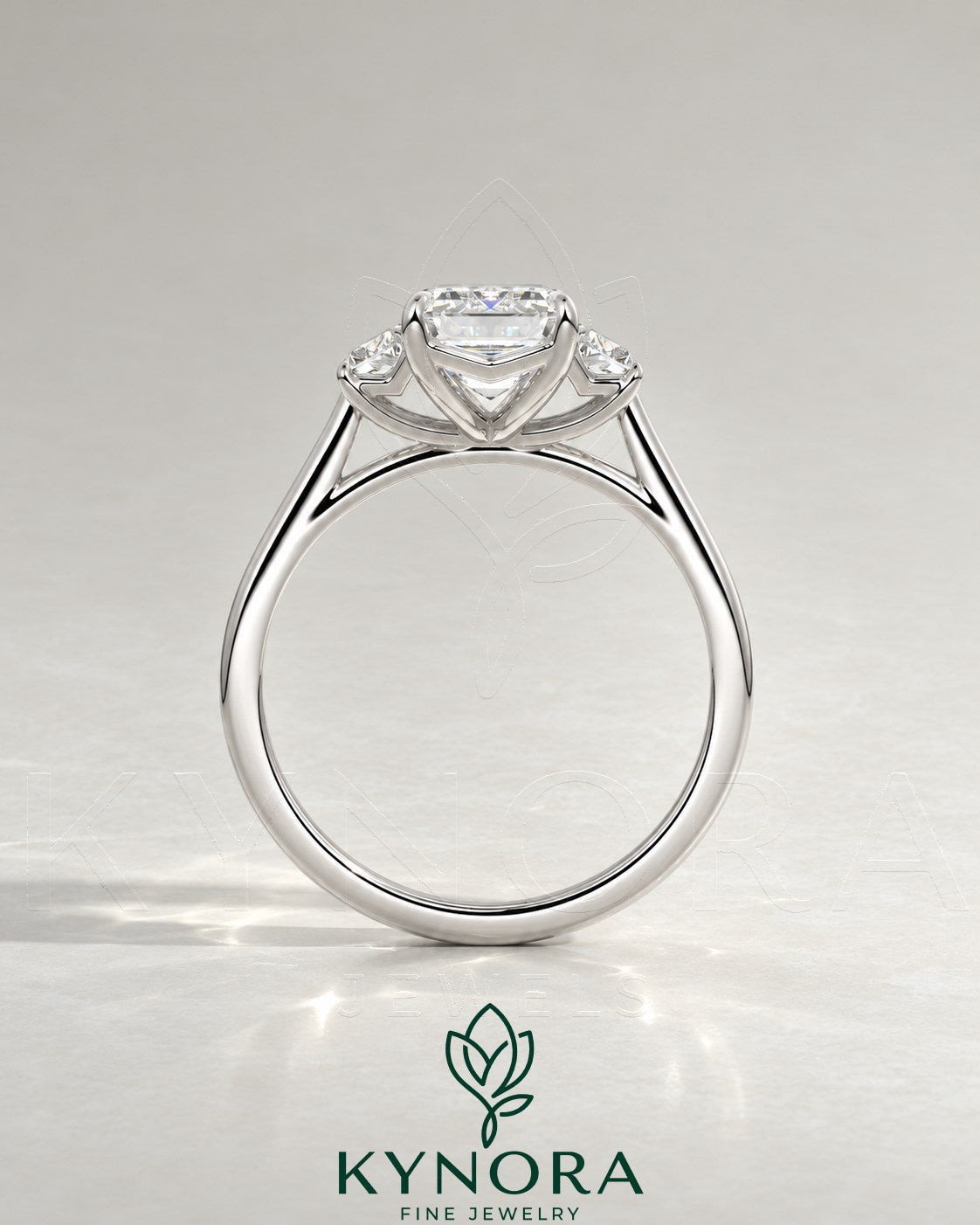 2-karätiger Solitär-Verlobungsring mit birnenförmigem Diamanten in Ost-West-Ausrichtung, Krappenfassung und geschwungener Ringschiene