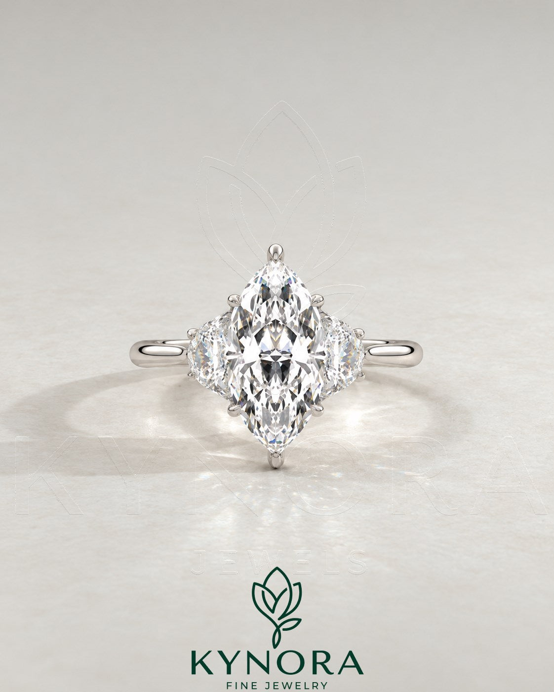 2-karätiger Solitär-Verlobungsring mit birnenförmigem Diamanten in Ost-West-Ausrichtung, Krappenfassung und geschwungener Ringschiene