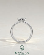 Kynora Marquise Moissanite Split Shank Engagement Ring in 925 Silver