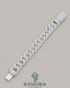 20mm Moissanite diamond Sterling silver Cuban hip hop bracelet with sparkling stones and bold chain links.