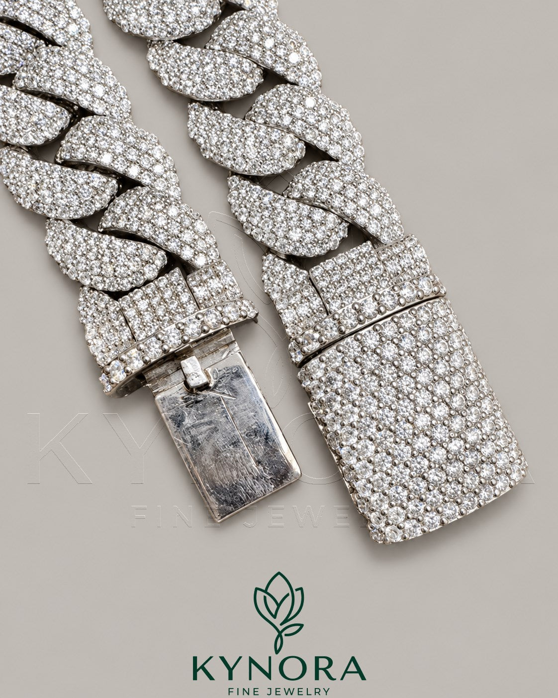 20mm Moissanite Diamond Solid 925 Sterling Silver Cuban Hip hop Bracelet Secondary image