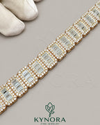 Sterling silver 13mm VVS moissanite hip hop tennis bracelet with sparkling stones, stylish and luxurious jewelry by Kynora Jewels