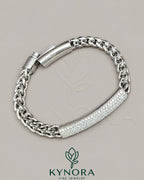 Unisex VVS lab diamond silver hip-hop bracelet by Kynora Jewels featuring 925 sterling silver design with lab-grown diamonds