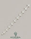 VVS1 Moissanite diamond silver hip-hop bracelet by Kynora Jewels with bold chain links and sparkling gemstone accents.