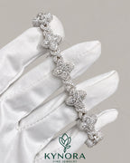 VVS1 Moissanite diamond 925 silver hip-hop bracelet from Kynora Jewels featuring bold chain links and sparkling gemstones.