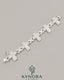 Sterling silver hip hop bracelet with fully iced-out moissanite and diamond accents, gold finish, by Kynora Jewels.