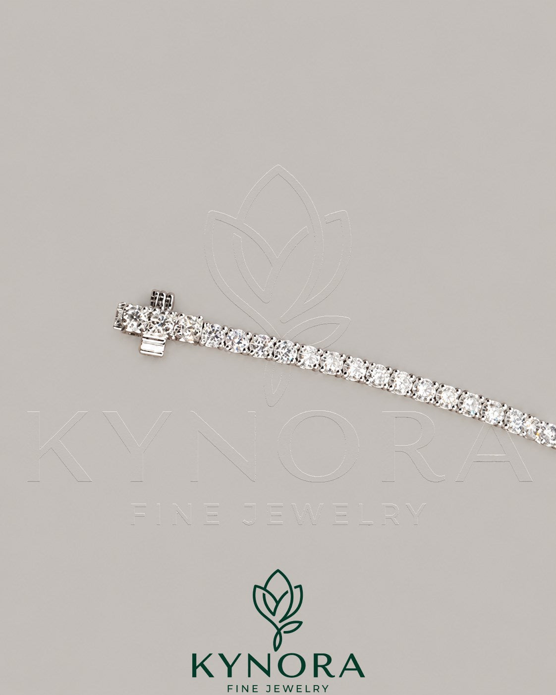 Kynora Jewels 3mm VVS Moissanite diamonds eternity tennis bracelet featuring a sleek, stylish hip-hop bracelet design.