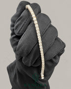 Kynora Jewels 3mm VVS Moissanite diamonds eternity tennis bracelet featuring a stylish hip-hop bracelet design.
