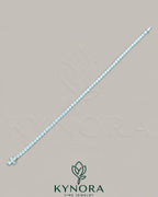 Kynora Jewels VVS Moissanite tennis bracelet with 3mm diamonds, featuring a hip-hop style design and sparkling eternity setting.