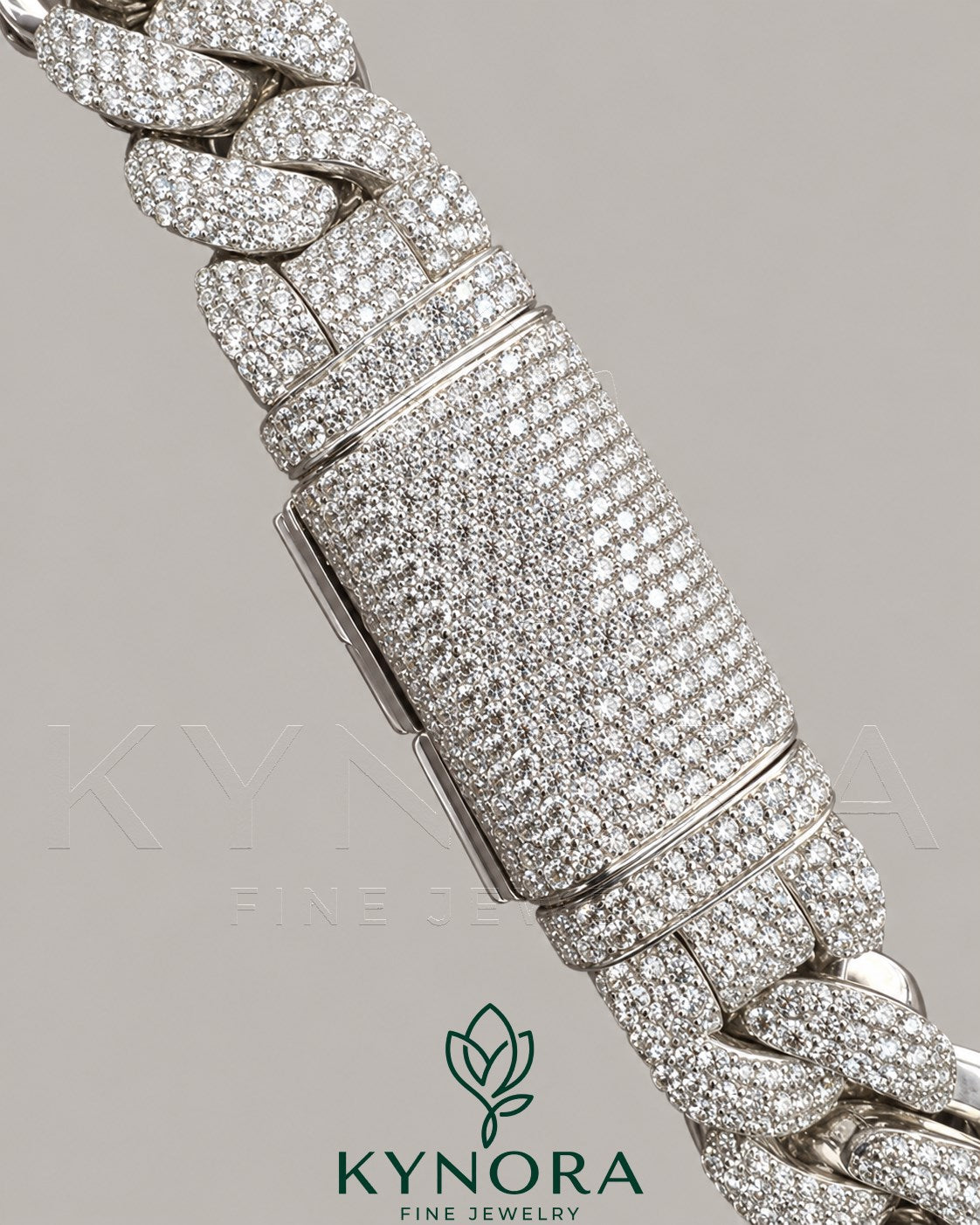 14MM Moissanite Diamond 925 Sterling Silver Iced out Cuban link Bracelet Secondary image