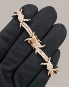 12mm moissanite diamond hip-hop bracelet with 925 silver wire, stylish jewelry by Kynora Jewels featuring sparkling stones and modern design