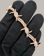 Kynora Jewels 12mm moissanite diamond hip-hop bracelet with 925 silver wire, featuring a bold, modern jewelry design.