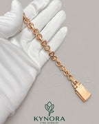 Sterling silver hip-hop bracelet with 10mm VVS moissanite diamonds and infinity design by Kynora Jewels