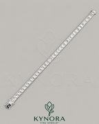 6mm diamond tennis bracelet by Kynora Jewels featuring sterling silver links, perfect for elegant hip-hop style accessories.
