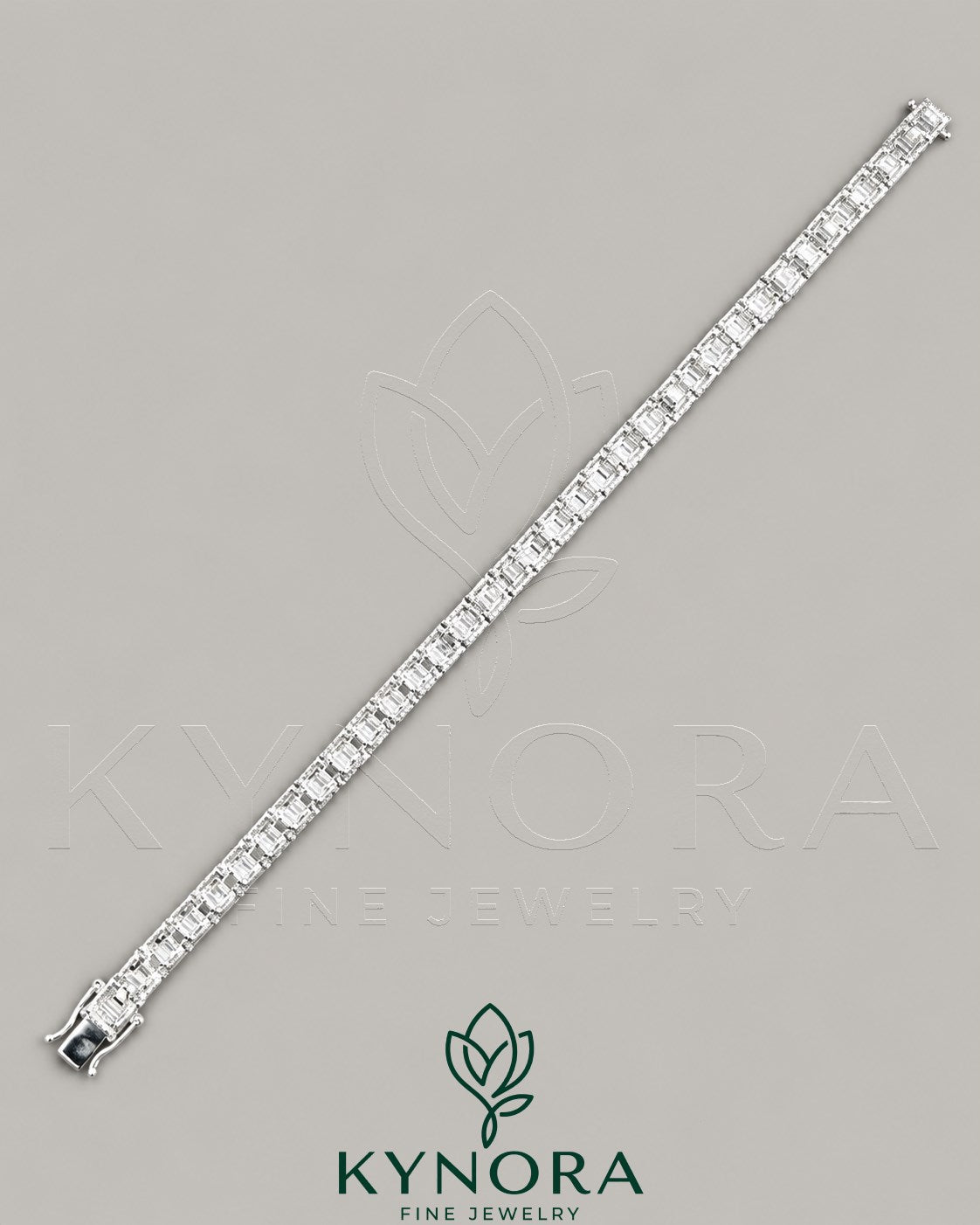 6mm diamond tennis bracelet by Kynora Jewels featuring sterling silver links, perfect for elegant hip-hop style accessories.