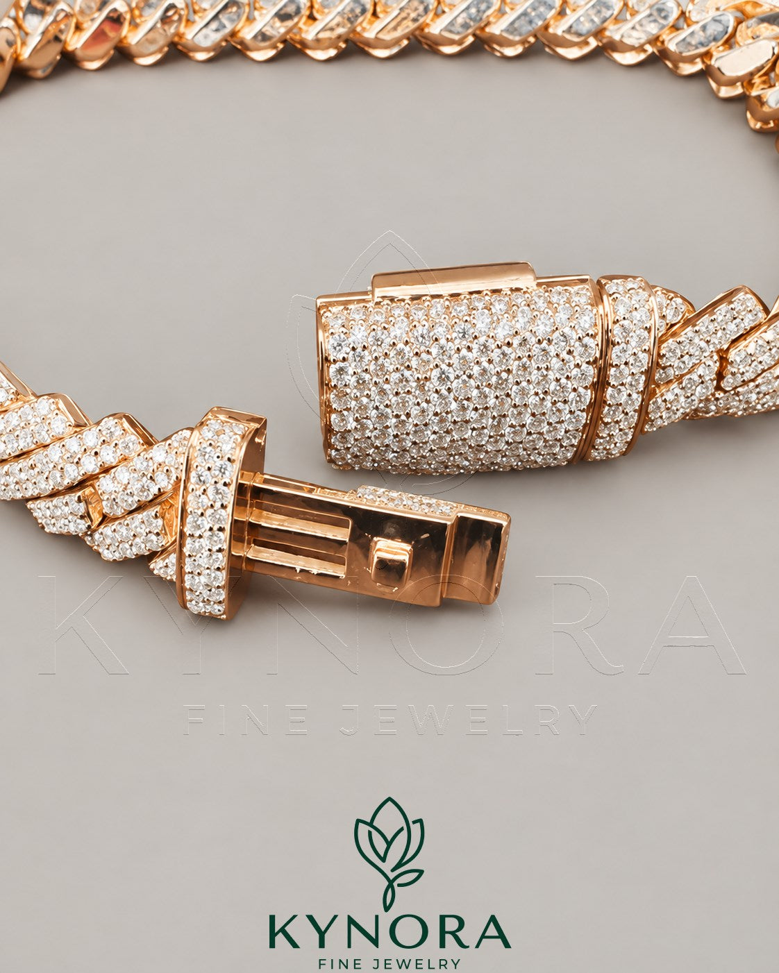 10mm men's iced out 925 sterling silver moissanite Cuban bracelet, hiphop jewelry style by Kynora Jewels