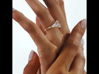 Vintage Oval Moissanite Pavé Engagement Ring in 925 Silver