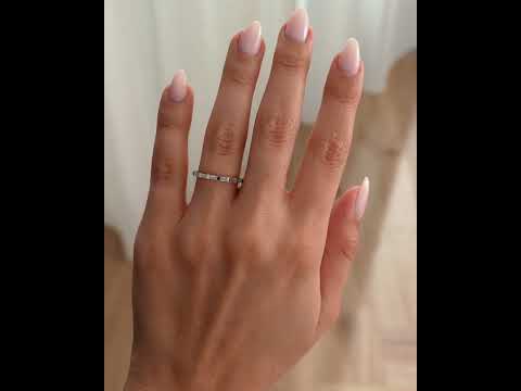 Baguette Baguette Spaced Accent Stone Wedding Ring