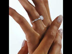 Round Moissanite 3-Stone Engagement Ring with Twisted Pavé Shank in 925 Silver