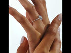Vintage Round Rose Cut Moissanite Solitaire Engagement Ring in 925 Silver