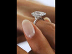 Radiant Cut Moissanite Solitaire Engagement Ring in 925 Silver