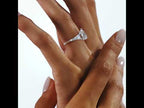 Pear Moissanite Tapered Pavé Engagement Ring in 925 Silver