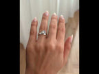 2ct Oval Claw Solitaire with Angled Pave Band-and-a-Half Engagement Ring