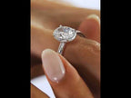 Oval Moissanite Bezel Solitaire Engagement Ring in 925 Silver