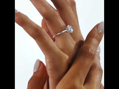 Classic Round Moissanite 6-Prong Solitaire Engagement Ring in 925 Silver